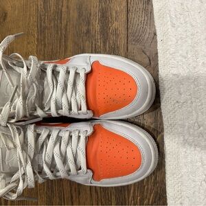 Nike High-Top Sneakers - White and Orange